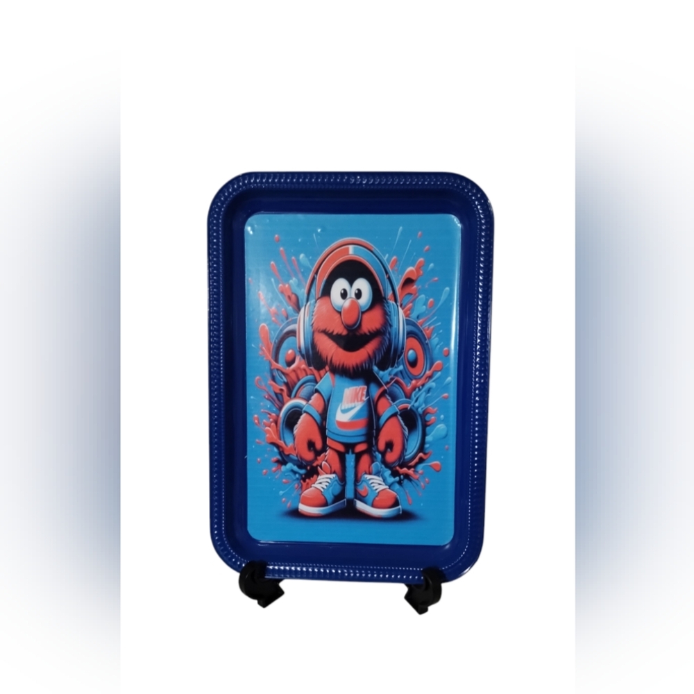 Custom-Made 11x7 Elmo & Nike Design Decorative Vanity Rolling Tray